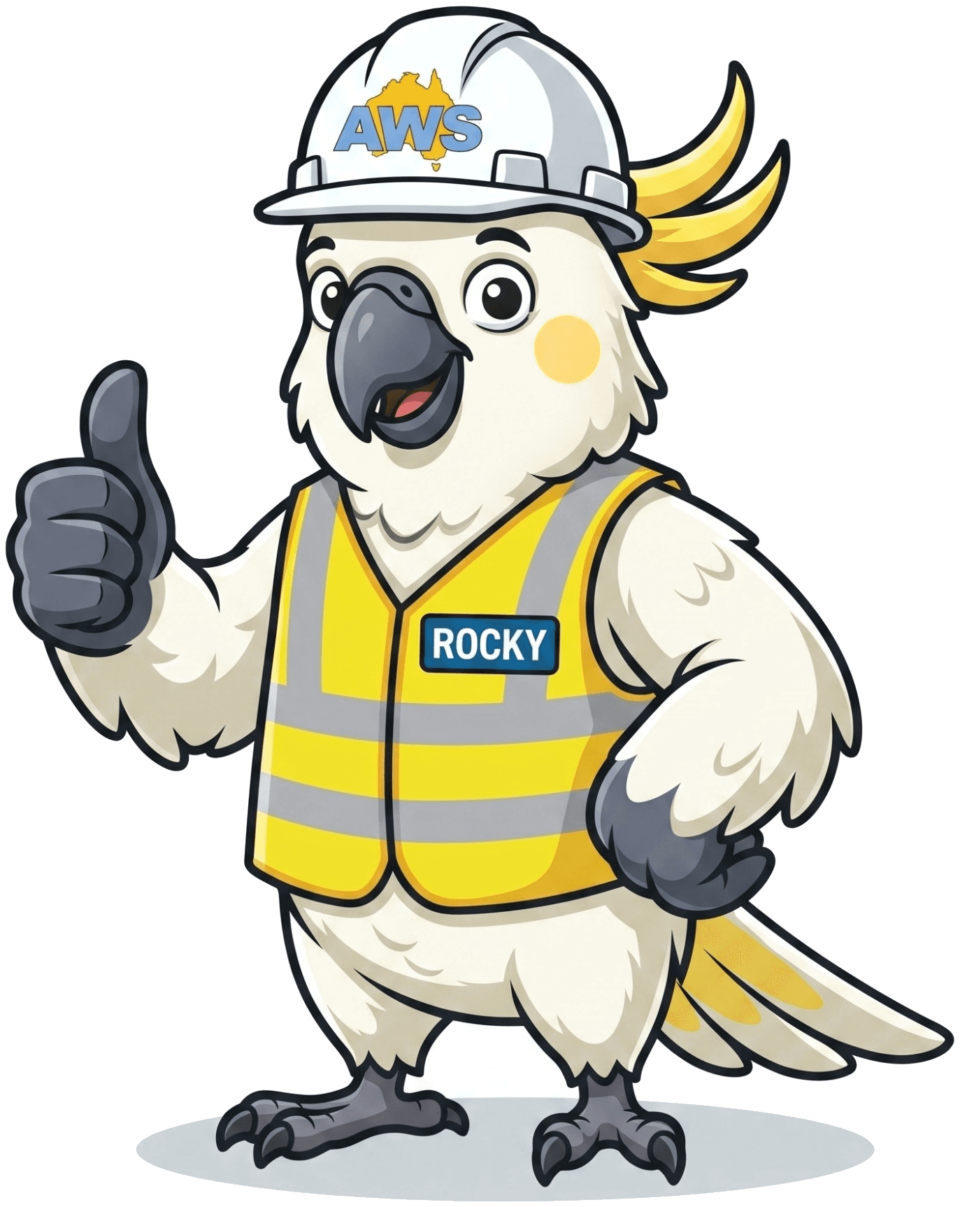 Rocky, the Australian Waste Services mascot